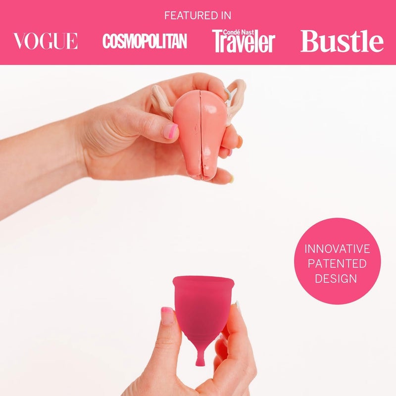 Pixie Cup Pixie Menstrual Cup Collection - Inserts Like a Tampon™ - 2 Reusable Period Cups with Applicator, Sterilizer, Feminine Wash & Totes - All-in-One Easy Period Solution for Feminine Care - Image 3